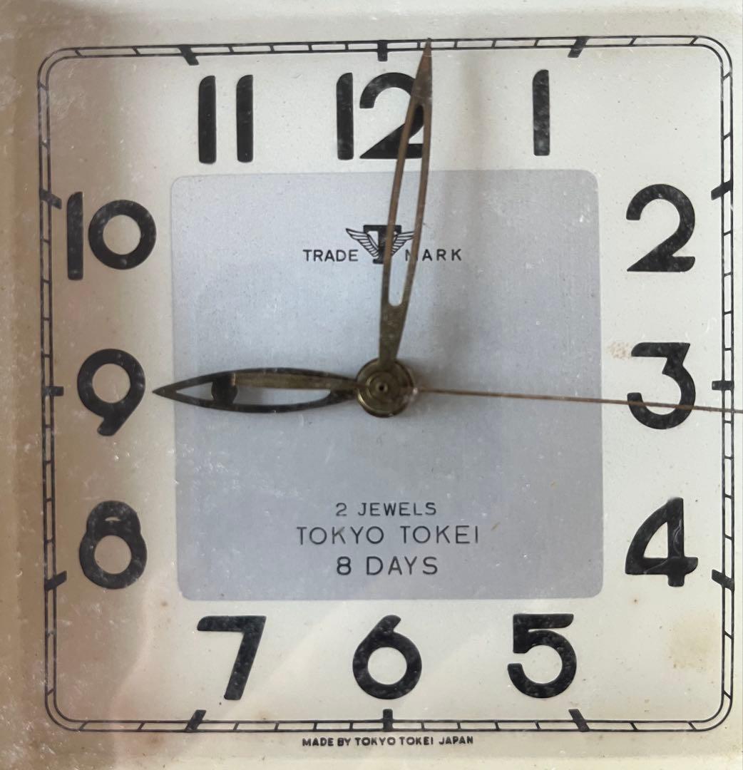 昭和初期 東京時計製 8日巻 大理石置時計 機械式 アンティーク - メルカリ