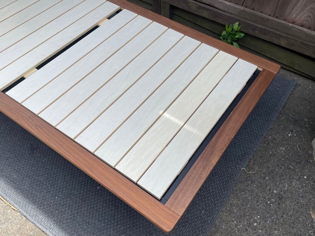 無印良品　木製ベッドフレーム　シングル　ウォールナット材　仙台　宮城