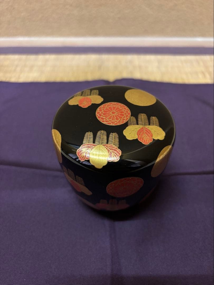 鵬雲斎 箱書 菊桐蒔絵 高台寺蒔絵 中棗 山下清昌堂製