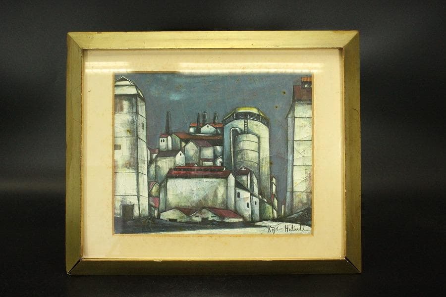 堀内康司 油絵 風景 額装(ZE730)