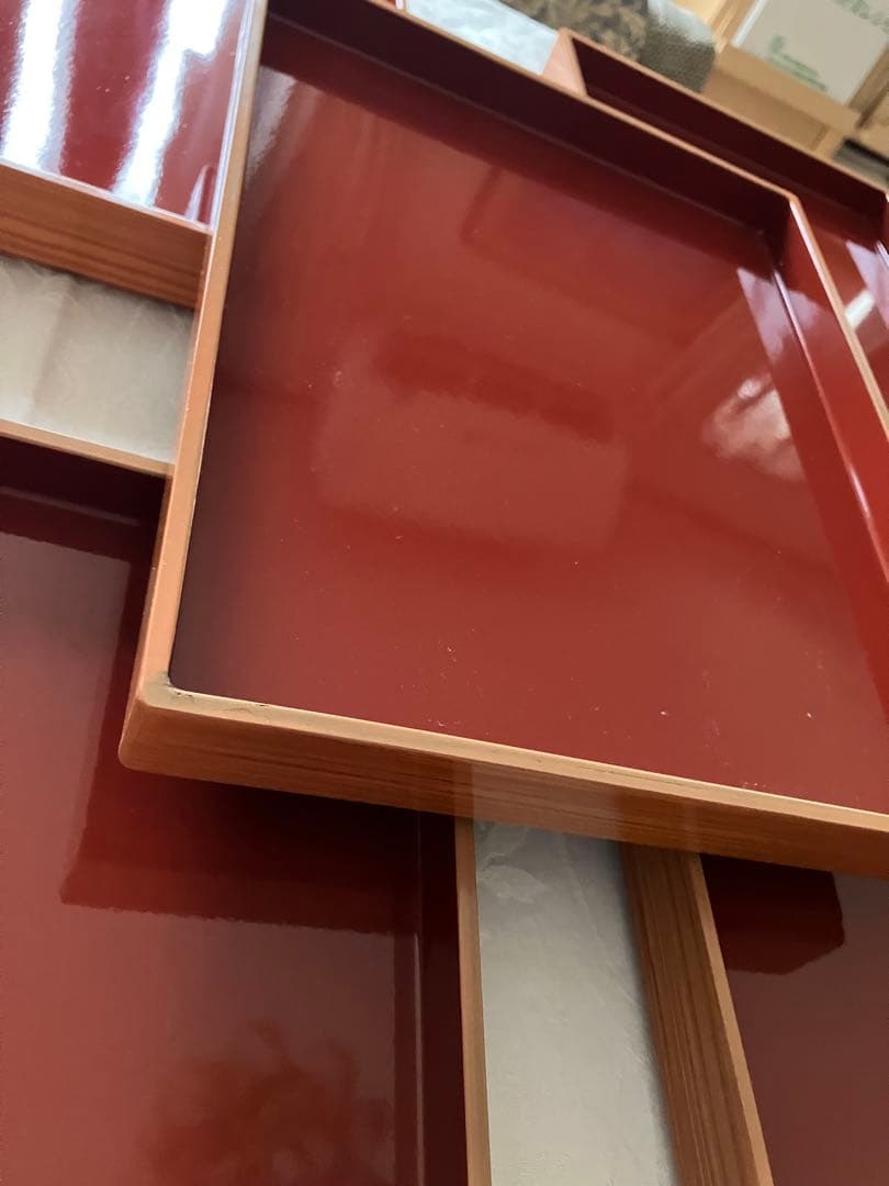 未使用❤️デリカバッド 漆塗り両目使い 5脚セット お正月 雛祭り 行事