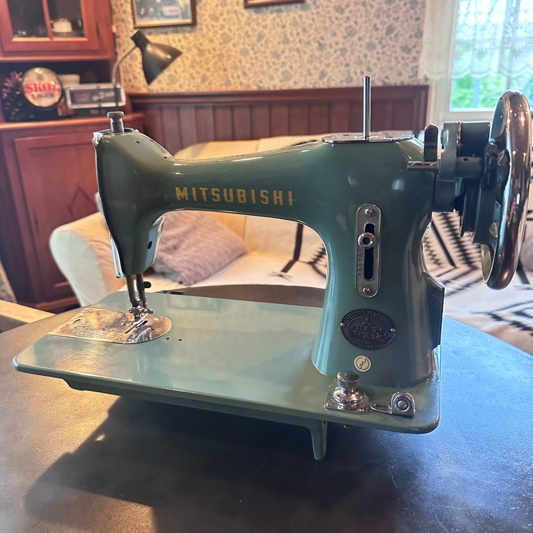 ビンテージ レトロ 三菱 手動式 ミシン オブジェ