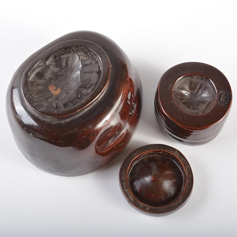 小林流木工房　小林太平作　流木竹製　漆塗　椀　茶器　銘竹心　共箱　V　R5174