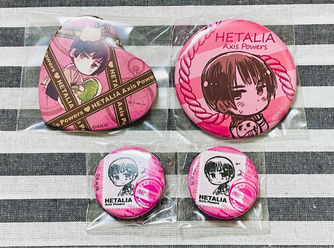 ヘタリアヒサゴハート缶バッジセット