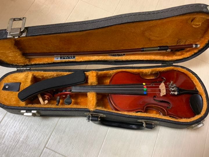 バイオリン 1/16 楽器ケース、弓、肩当てセット 楽器周辺用品 1/4