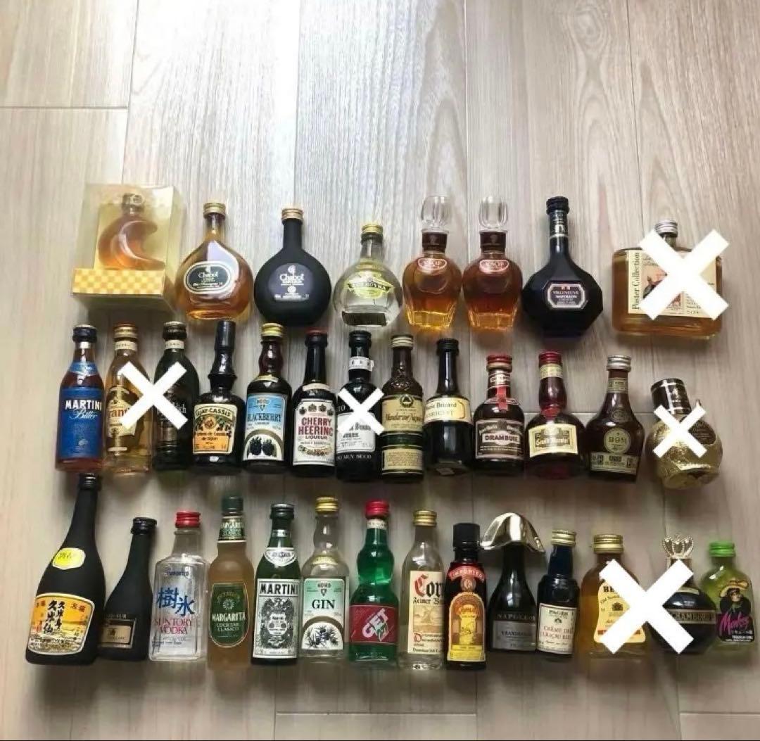 ミニチュアボトル ウィスキー ブランデー等 まとめ売り 28本 - メルカリ