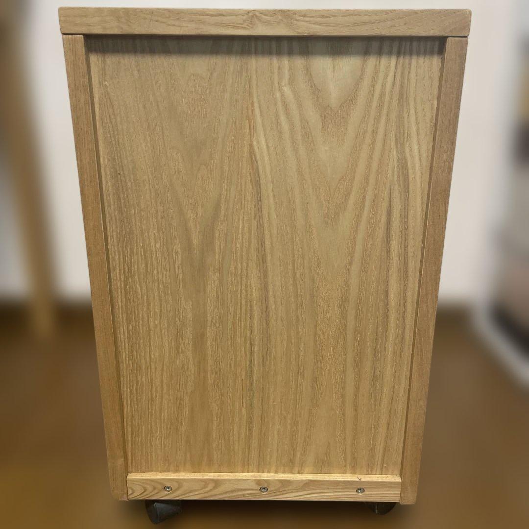 廃盤品】無印良品 木製 デスクキャビネット 引き出し2段 タモ材 - メルカリ