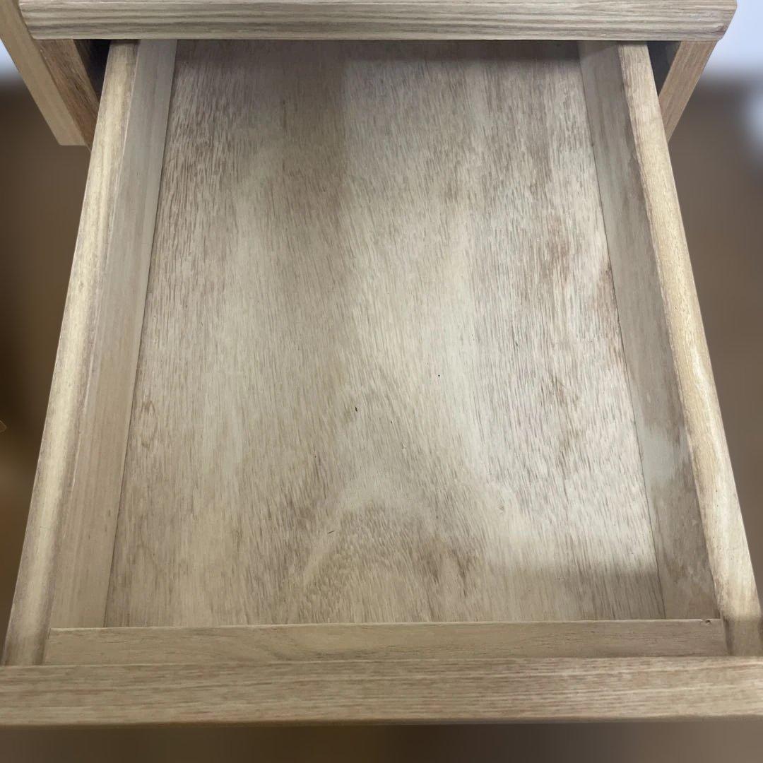 廃盤品】無印良品 木製 デスクキャビネット 引き出し2段 タモ材 - メルカリ