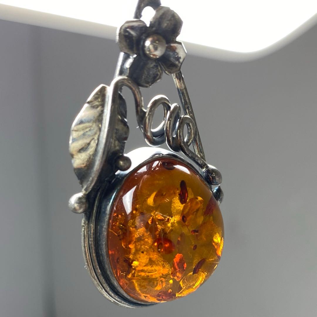 本蝋琥珀ブローチ 925刻印 本琥珀ブローチ5点 タエチ 50g