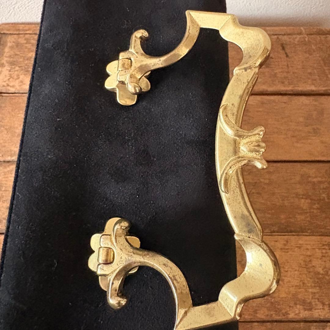 希少　モスキーノ　ヴィンテージ　マットゴールド金具　バッグ　バニティ　ポーチ