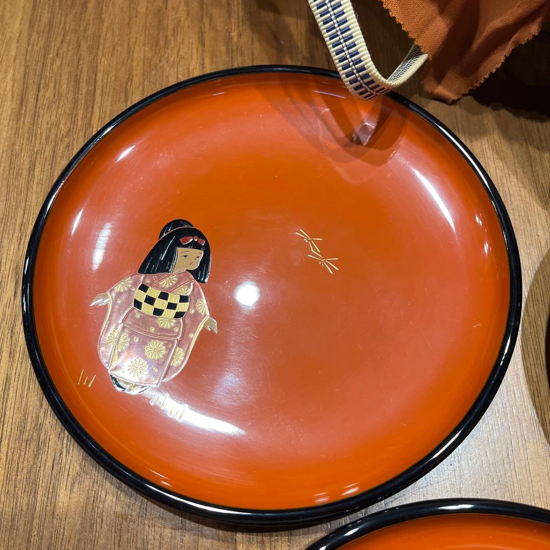 か*ん様 ☆輪島塗！蒔絵付 輪島屋 銘々皿 五客！『輪島屋