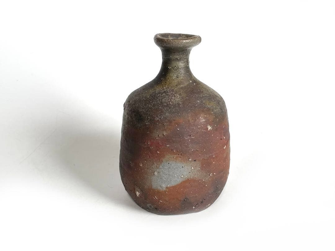 陶芸家 作家物 金重愫 備前 徳利 窯変 とくり 共箱 金重素