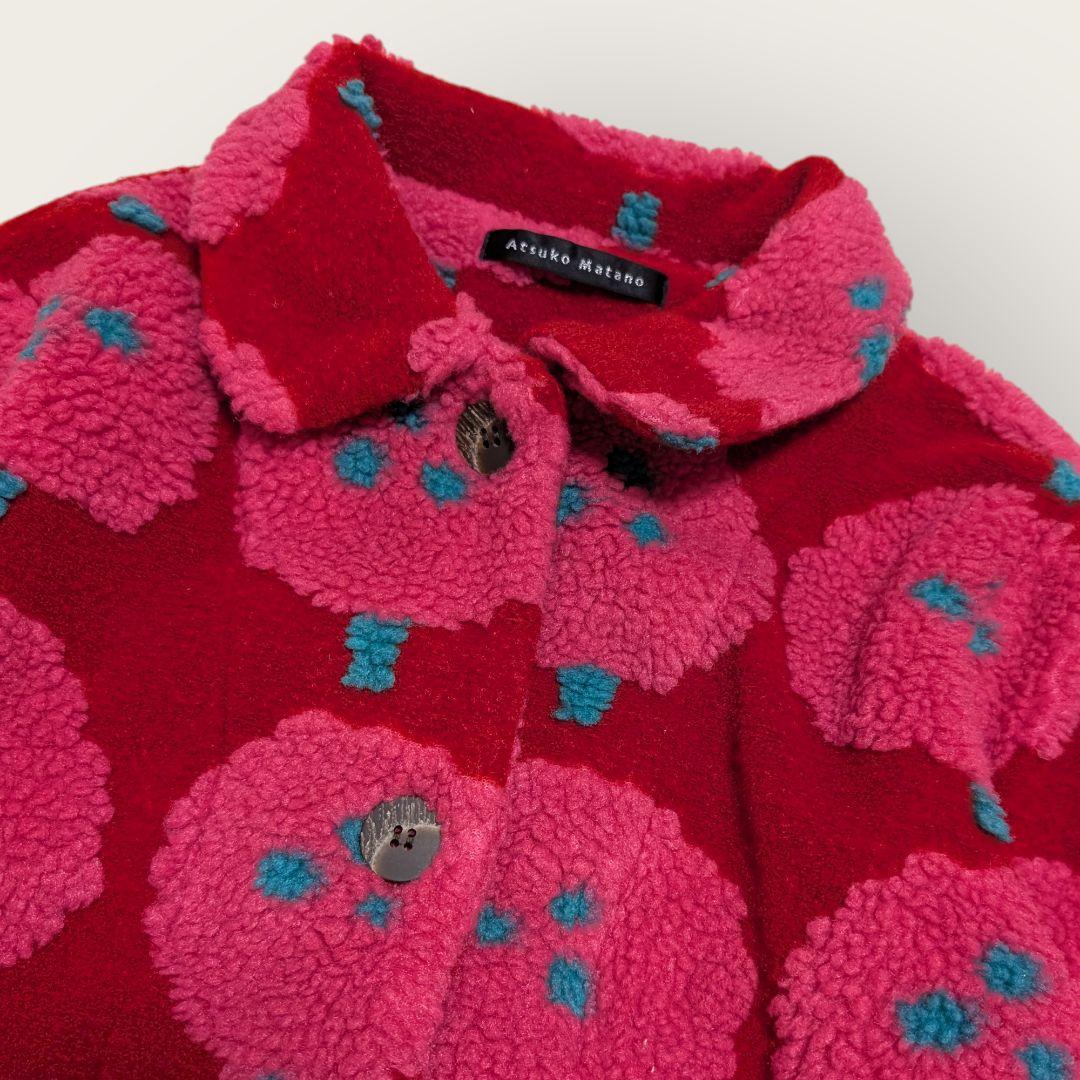 マタノアツコ　ワコール　ルームウェア　ボア　ガウン　ジャケット　M