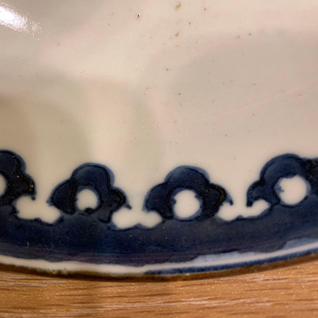 江户初期 染附 牡丹茶椀 92 本物