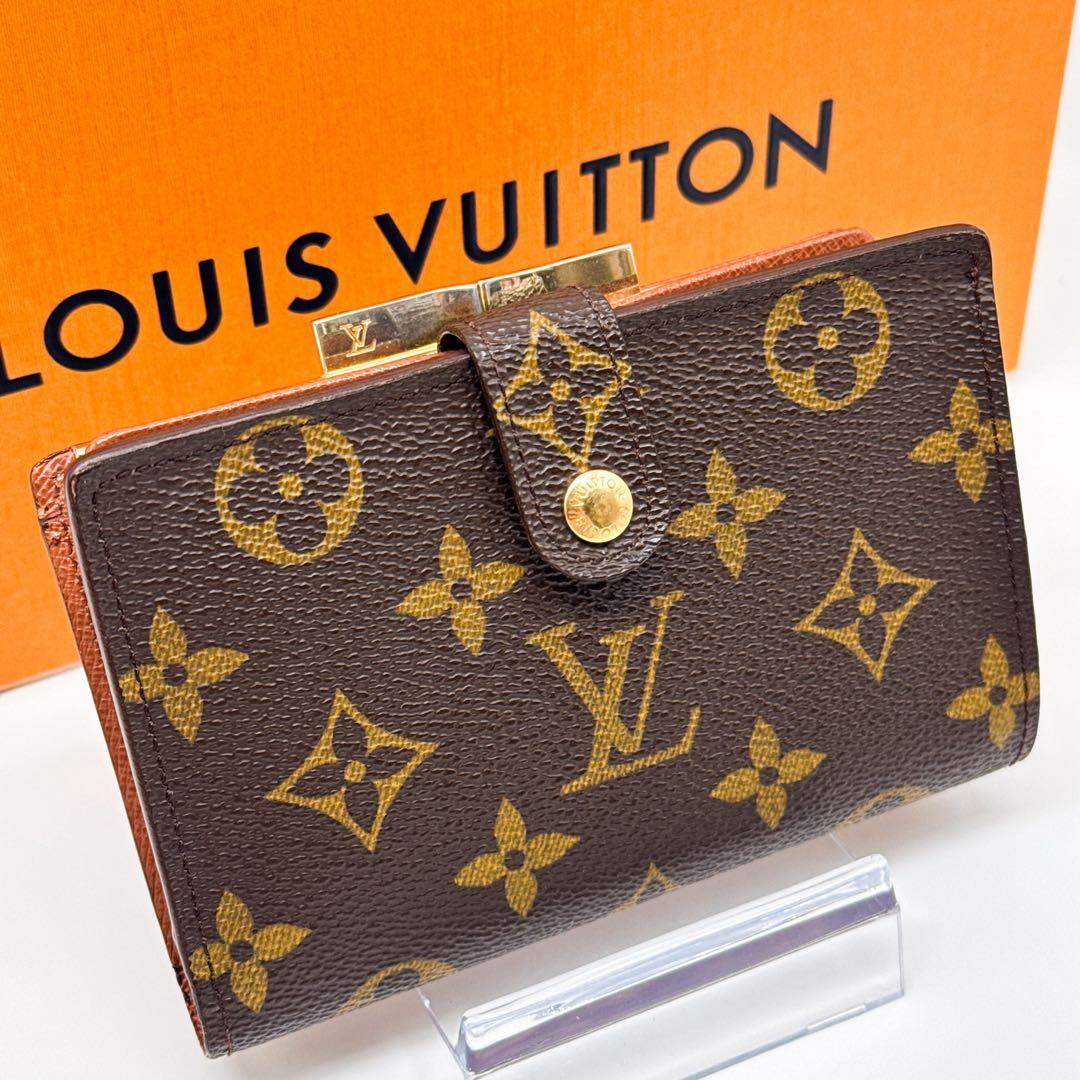 ルイヴィトン モノグラム ヴィエノワ 二つ折り 折り財布 がま口