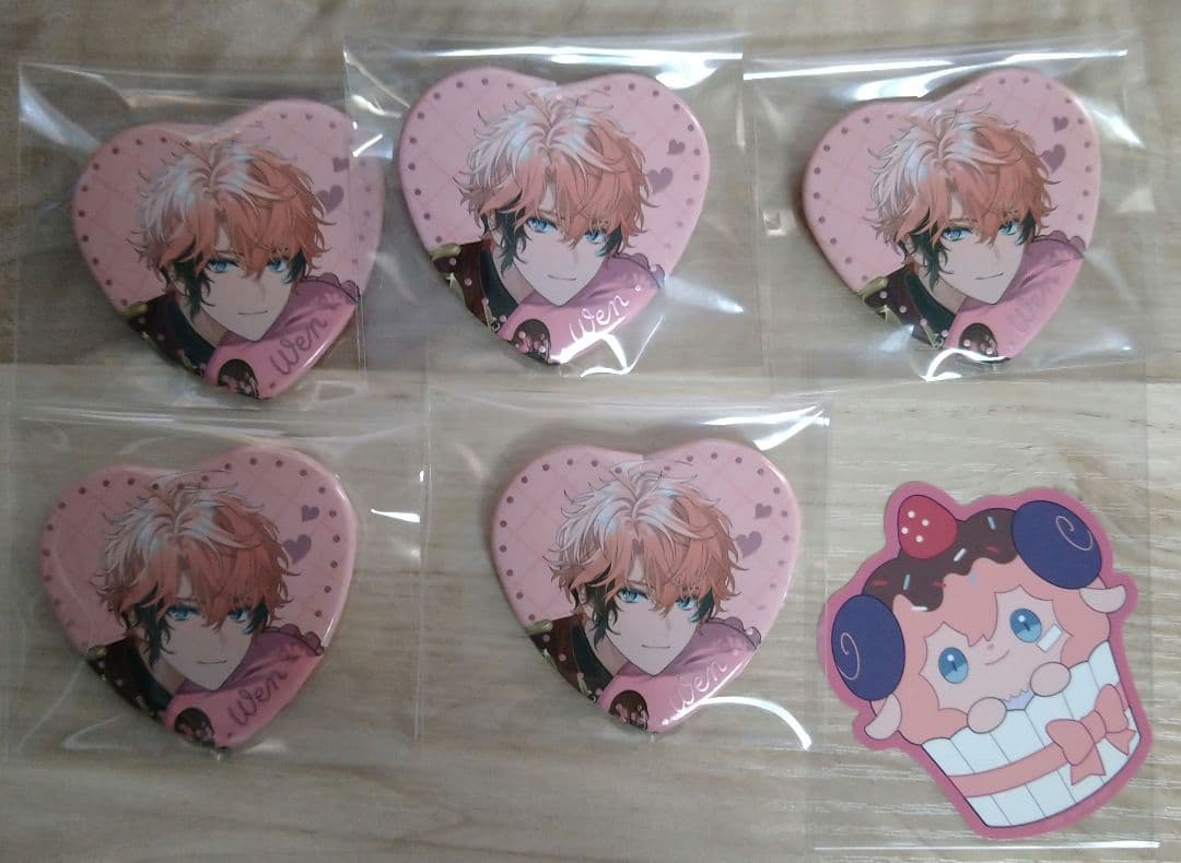 赤城ウェン 缶バッジ 5点 特典1枚 おでかけ オリエンス Oriens にじさんじ