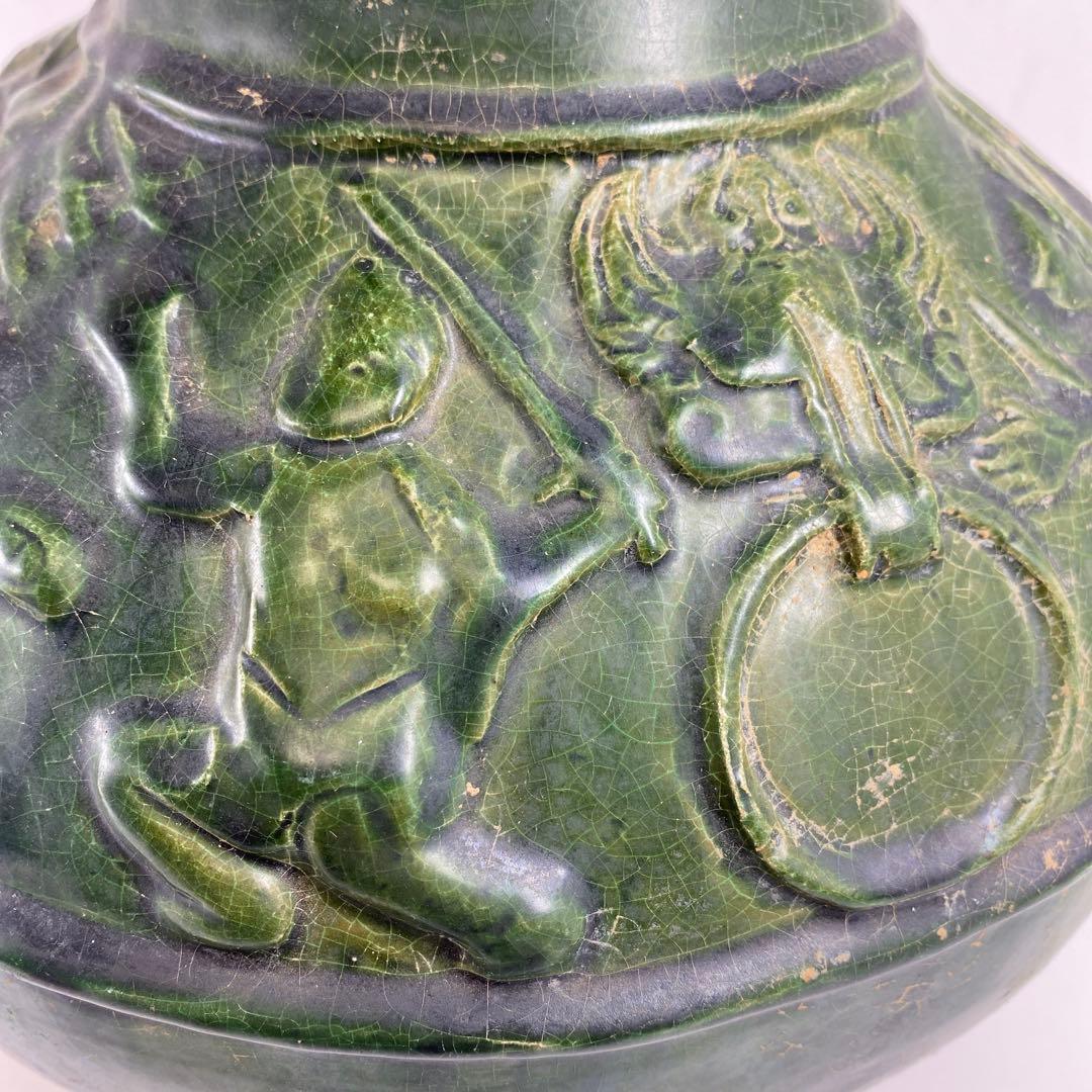 中国漢時代 漢緑釉 大花瓶 高さ約35㎝ タニチ 東里7-0405③ - メルカリ