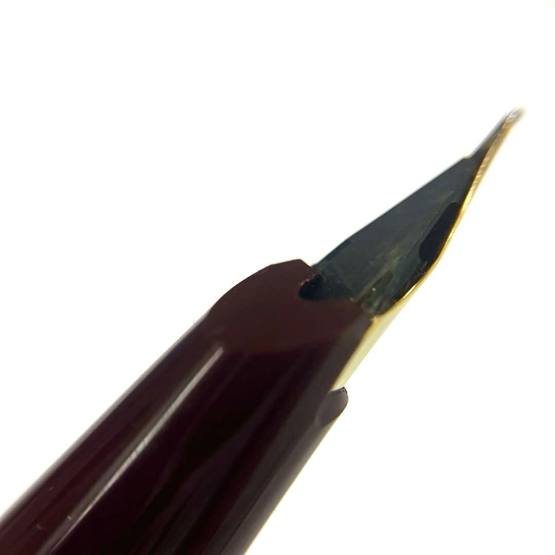 ペン先750】MONTBLANC 万年筆 モンブラン ボルドー×ゴールド