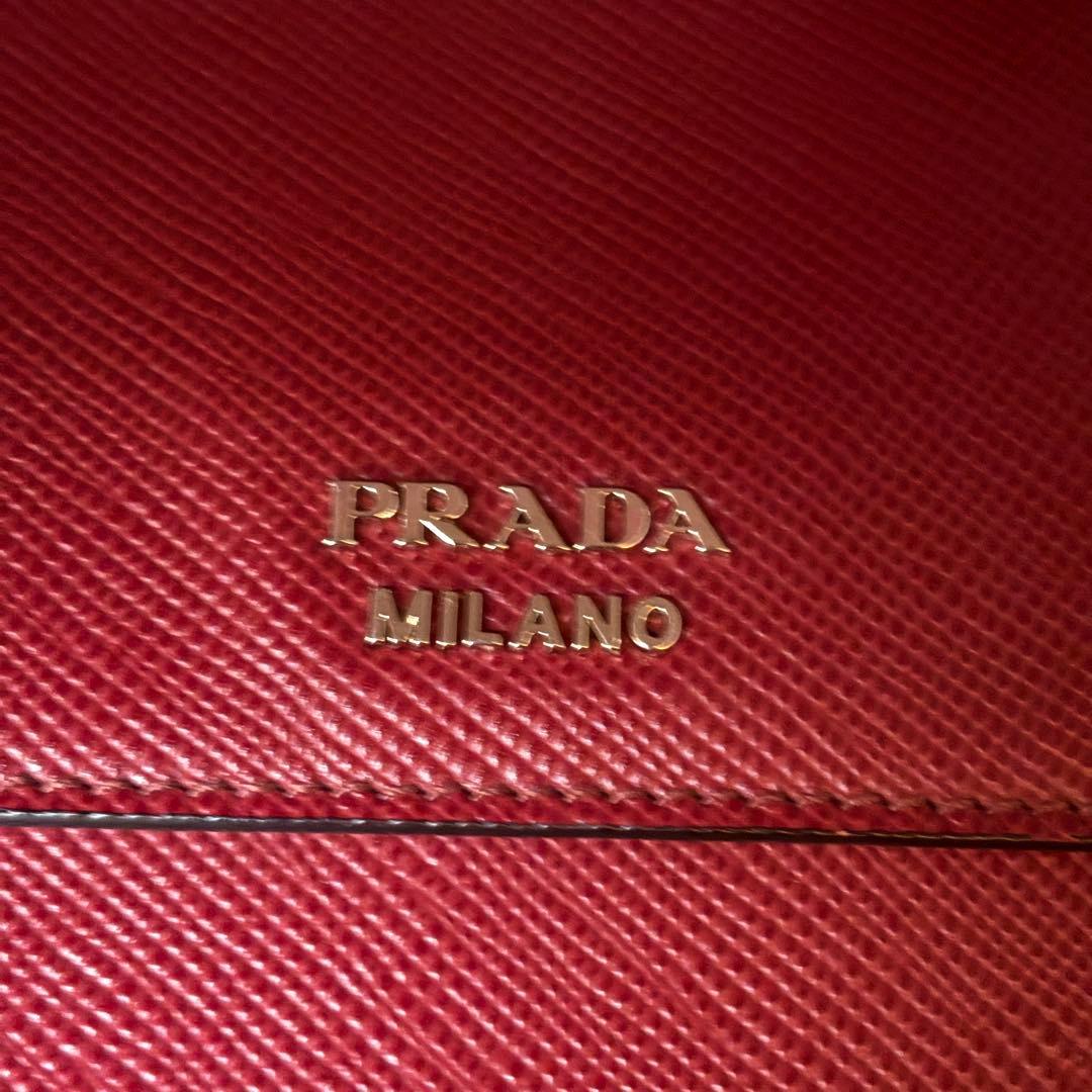 PRADAサフィアーノレザ 2wayバッグ上品高級トート ショルダー極美品