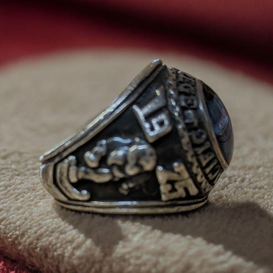 【1975年】 vintage カレッジリング シルバーJOSTENS社製