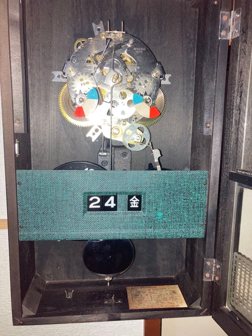 SEIKO アンティーク柱時計 30day カレンダー 稼働中