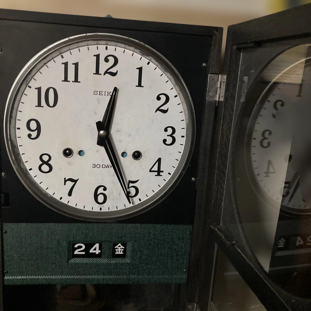 SEIKO アンティーク柱時計 30day カレンダー 稼働中