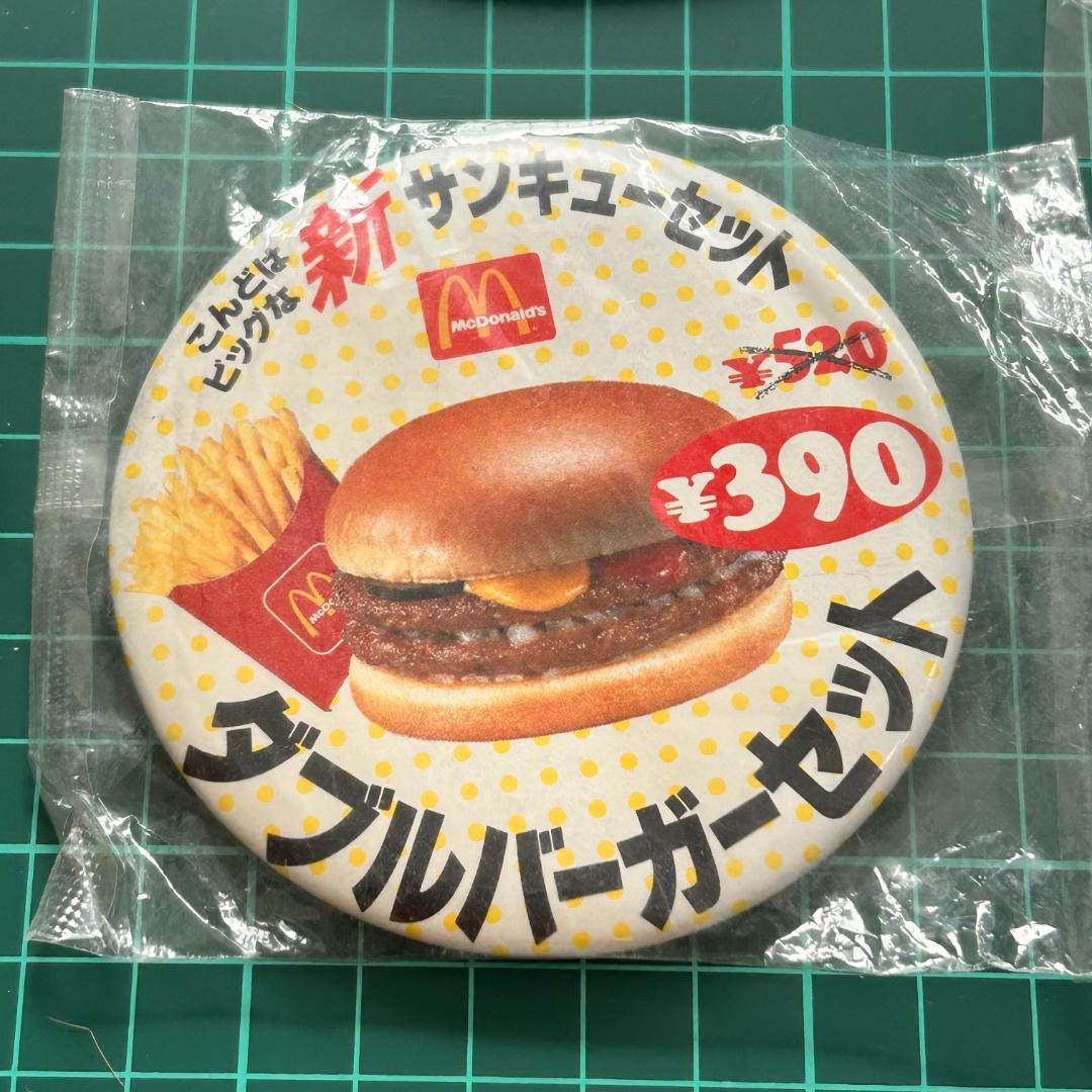 マクドナルド　フィギュア　缶バッジ　5点セット　ハンバーグラー　デッドストック