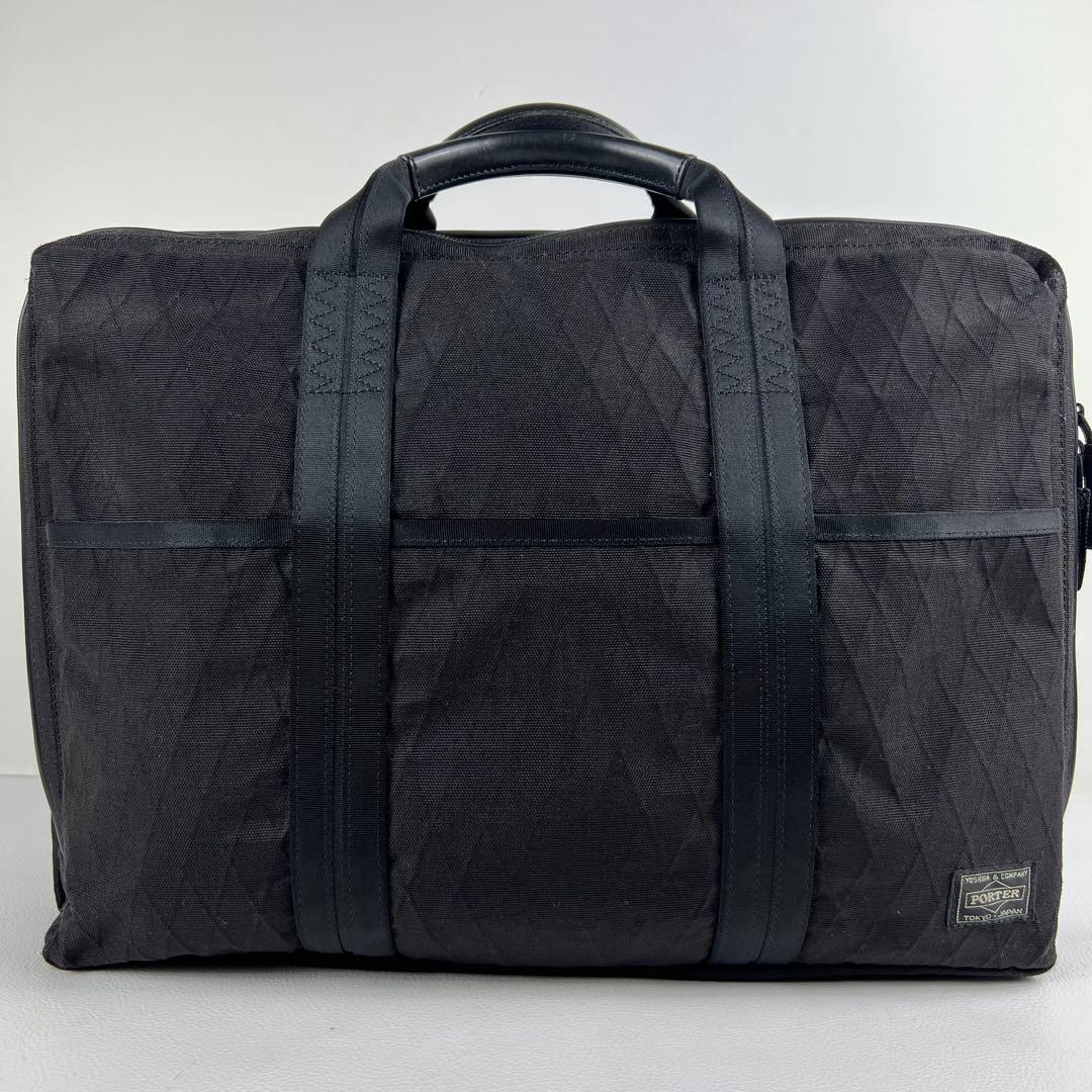【2way✨撥水】ポーター ビジネスバッグ ハイブリッド 出張 二層 ブラック