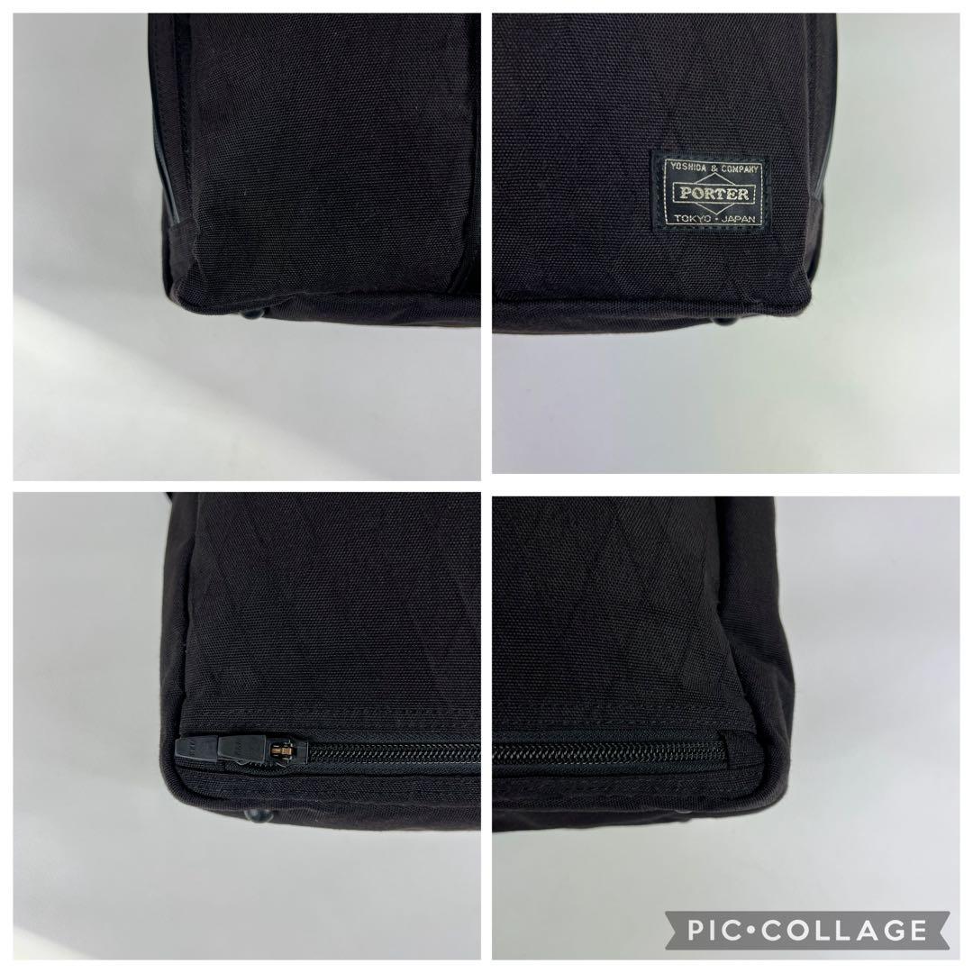 【2way✨撥水】ポーター ビジネスバッグ ハイブリッド 出張 二層 ブラック