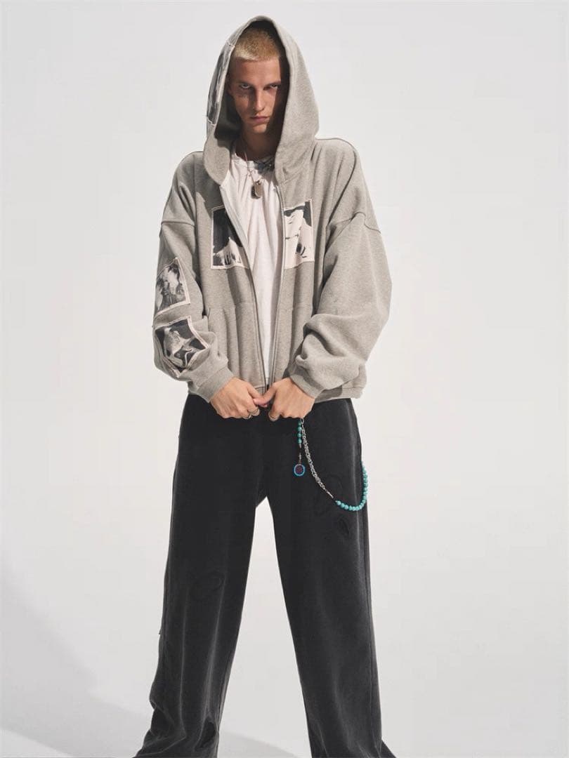 bastard グレー フード付きパーカー ENHYPEN ニキ着用