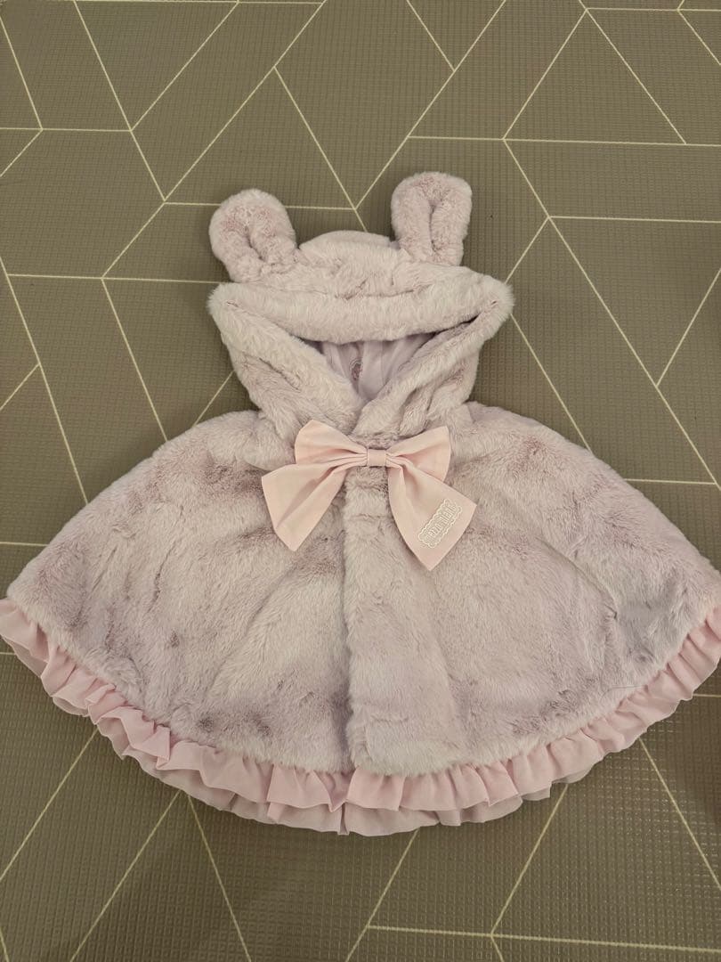 【新品】mezzo piano　メゾピアノ　うさ耳フリルリボン　ケープ　セット
