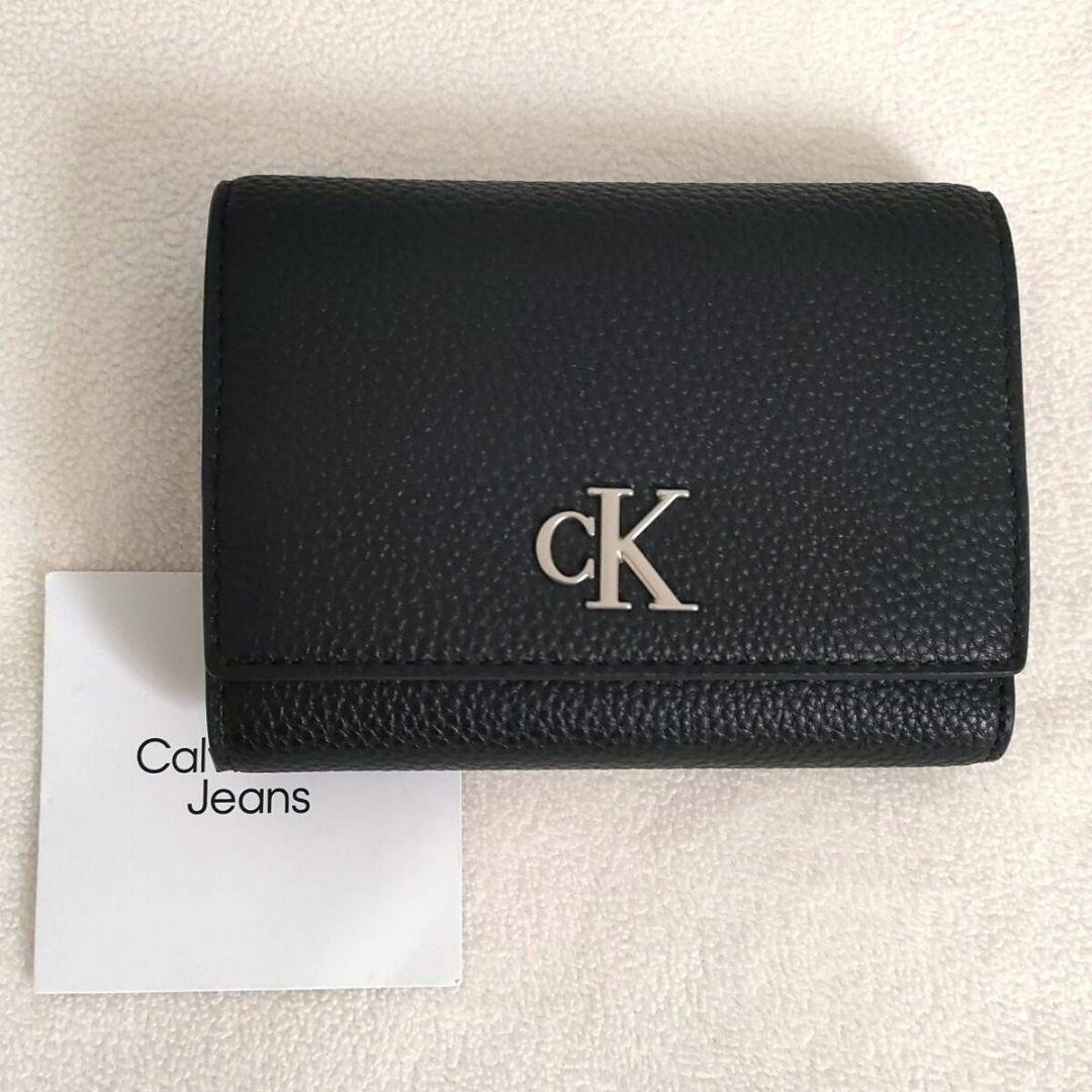 新品】Calvin Klein 3つ折り財布 CKロゴ レディースウォレット
