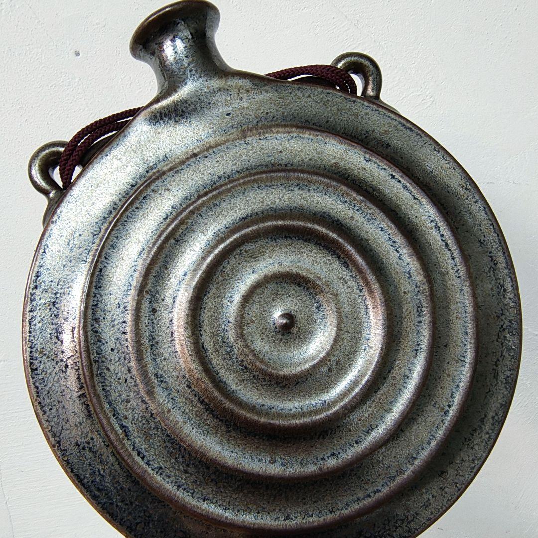 木村盛和】天目 鉄銅釉窯変 掛花生 花瓶 - メルカリ