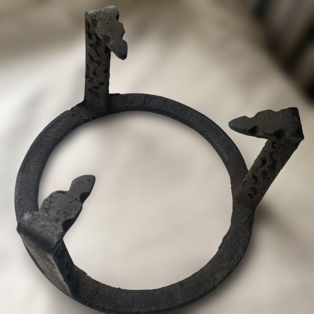 茶道具 万代屋釜 焼抜 風炉用 釜 あじろ鉄 茶の湯釜 湯沸かし 稽古 鋳物