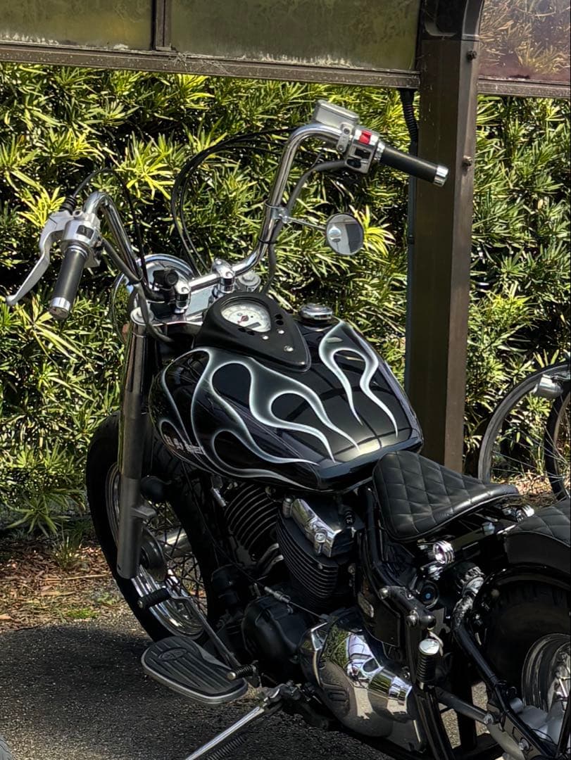 ドラッグスター400 クラシック タンク ファイヤーパターン フレイムス