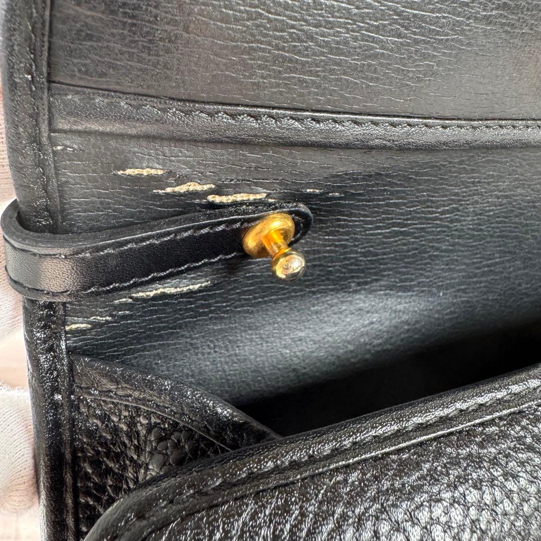 クリスチャンディオール　ハンドバッグ　レザー　ブラック