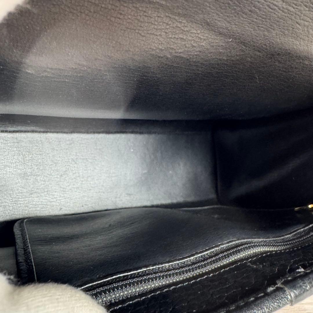 クリスチャンディオール　ハンドバッグ　レザー　ブラック