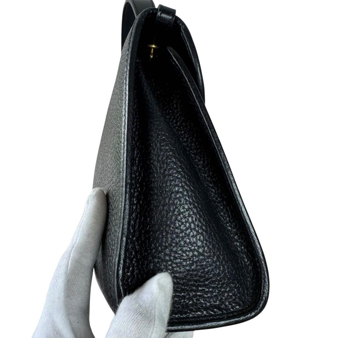 クリスチャンディオール　ハンドバッグ　レザー　ブラック