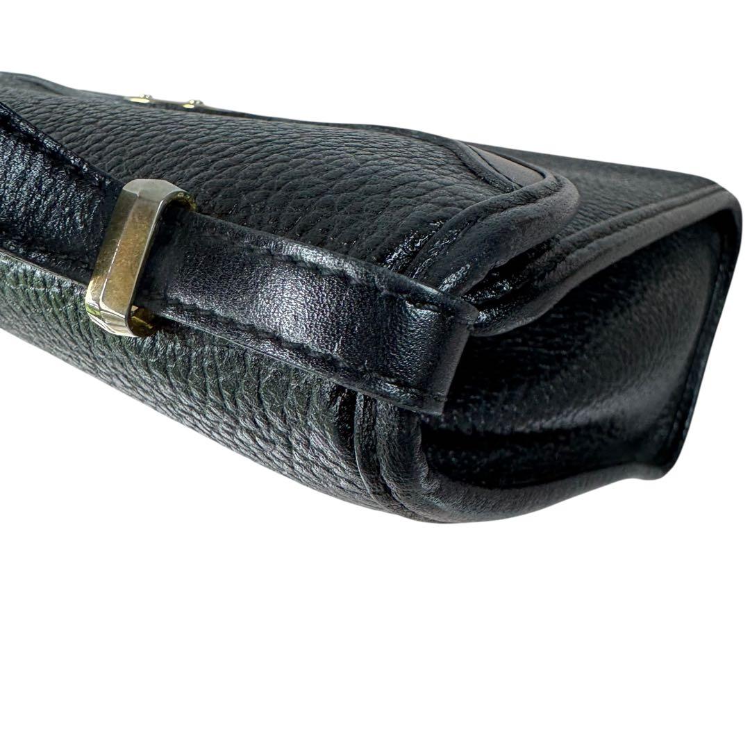 クリスチャンディオール　ハンドバッグ　レザー　ブラック