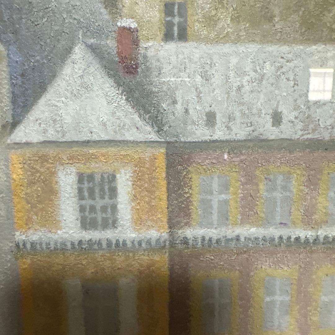 古城 肉筆 油彩 大型絵画 勝呂隆光 風景画 美術品 インテリア 真作保証