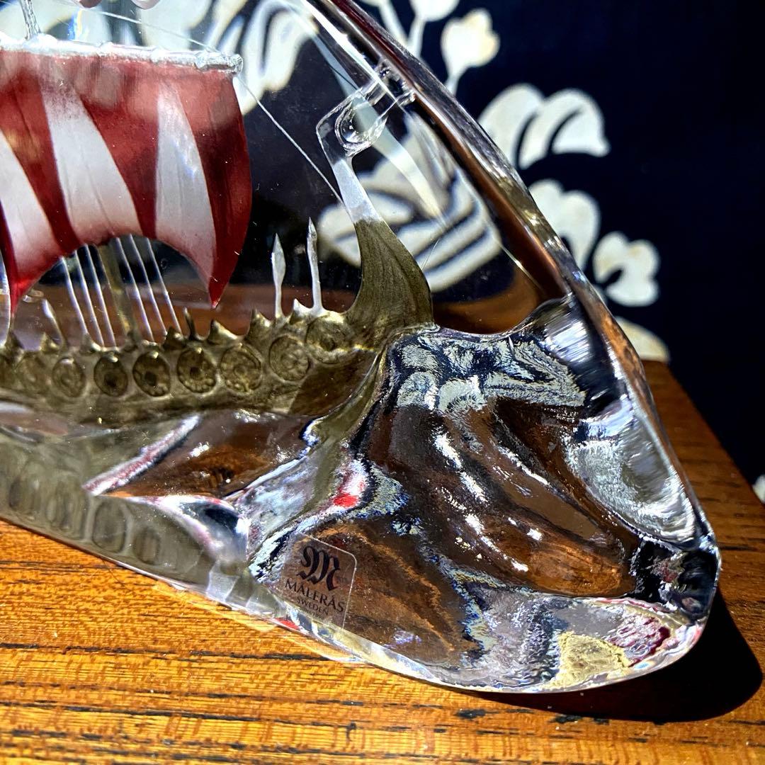 MALERAS スウェーデンガラス作家 マッツ・ヨナソン バイキング船 海賊