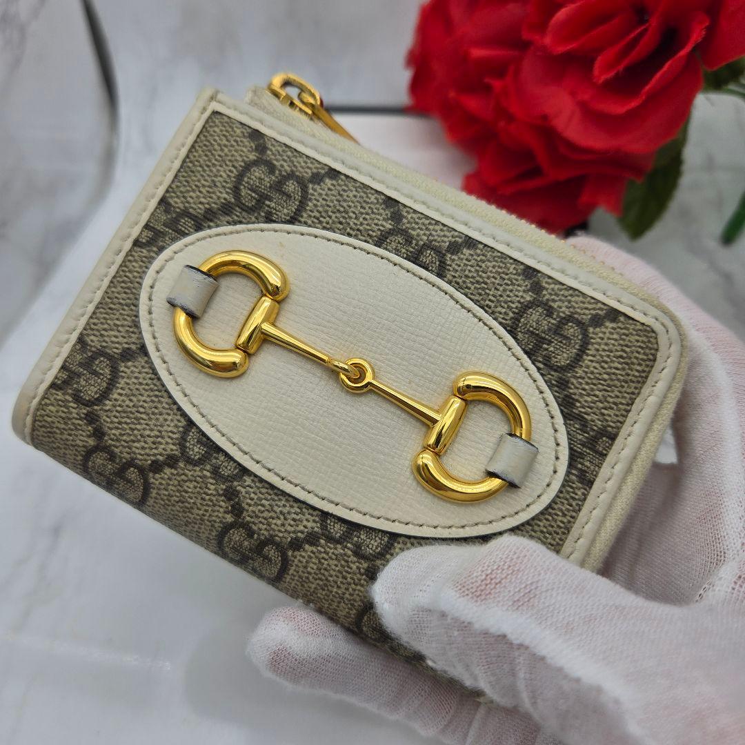 【美品】 GUCCI グッチ ケース 財布 ホースビット コンパクト