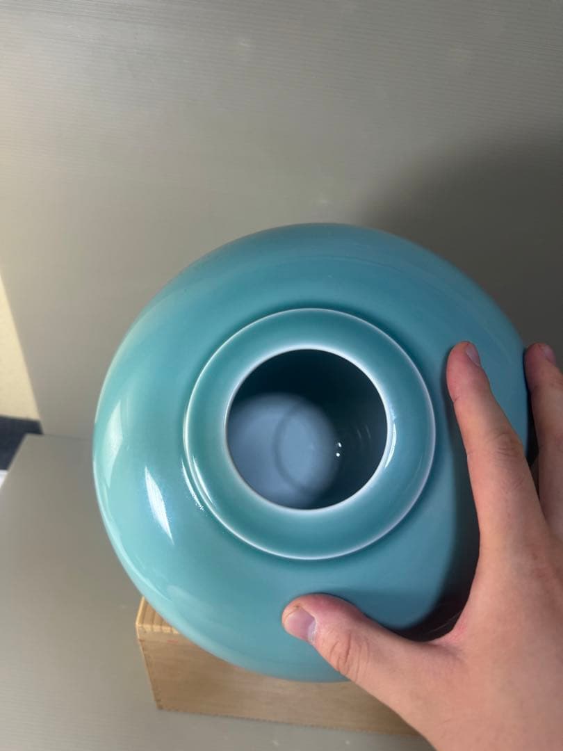 2501 深川製磁 青磁 花瓶 未使用 - メルカリ