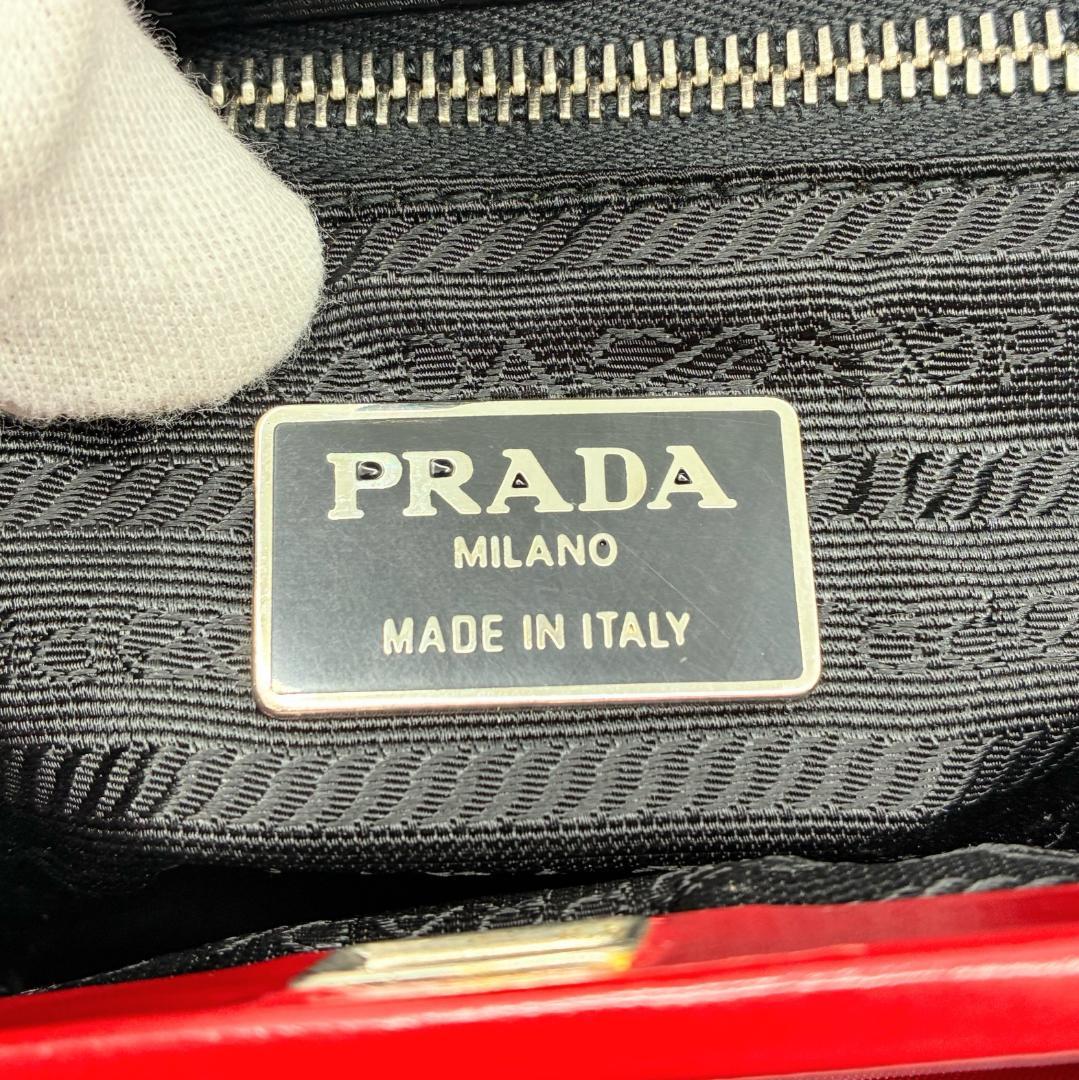 PRADA プラダ ナイロン ハンドバッグ 赤 レッド A1355A1