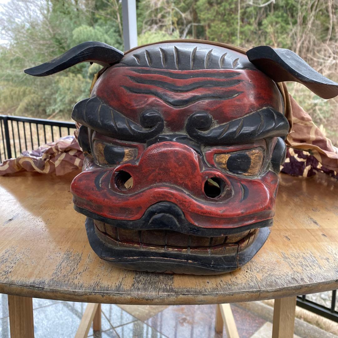 獅子舞用 獅子頭 お祭り お正月 アンティーク ビンテージ