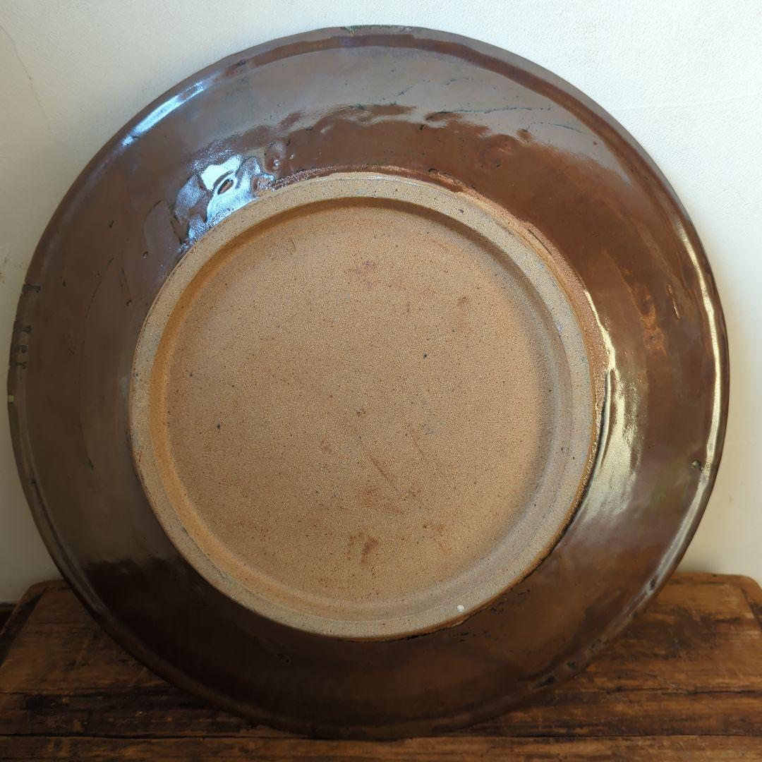 民藝】【益子】掛流し特大皿【白石 篤 造】【民芸】 - メルカリ