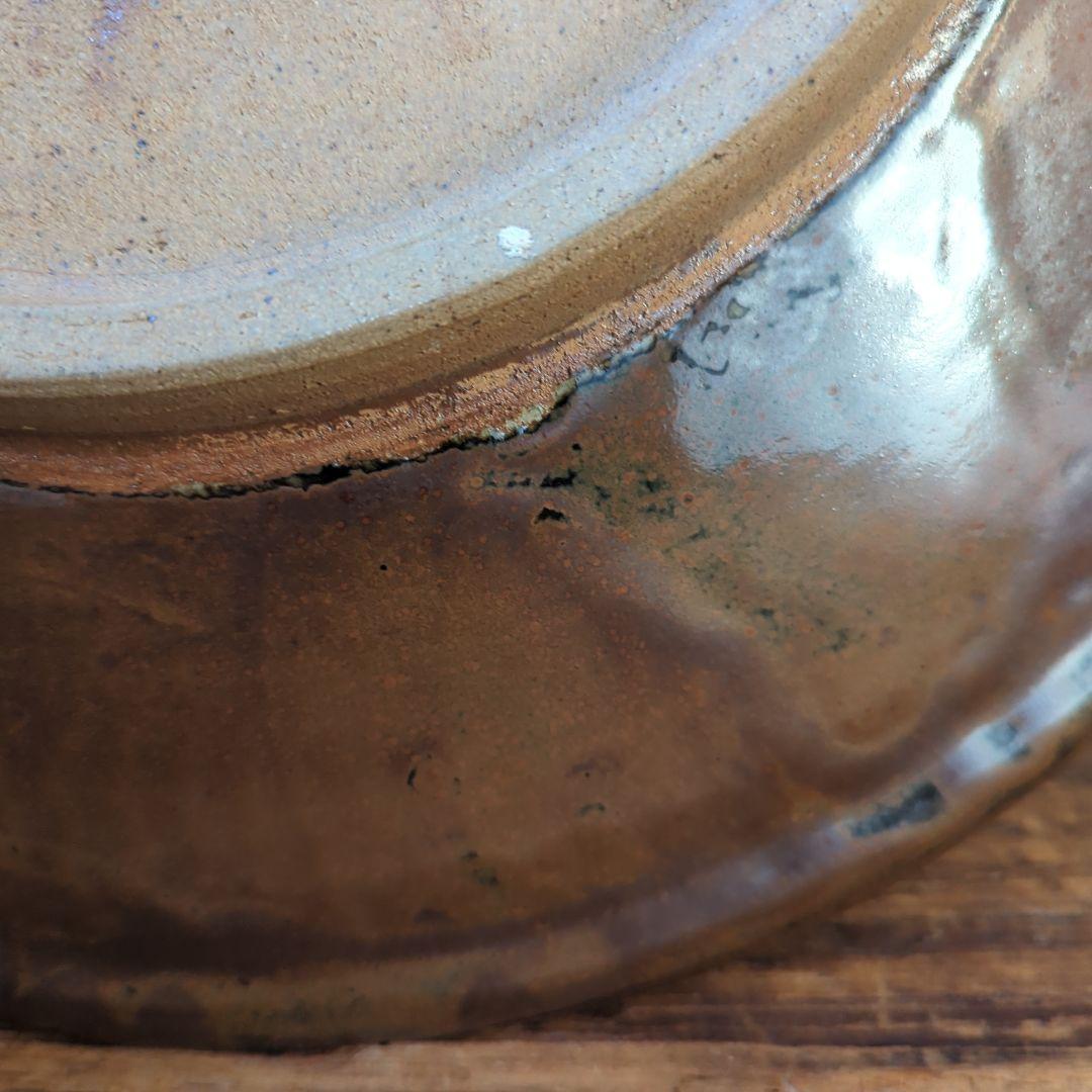 民藝】【益子】掛流し特大皿【白石 篤 造】【民芸】 - メルカリ