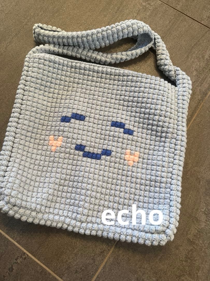 super junior ハンドメイド 編み物 ショルダーバッグ 2つ同時に完成