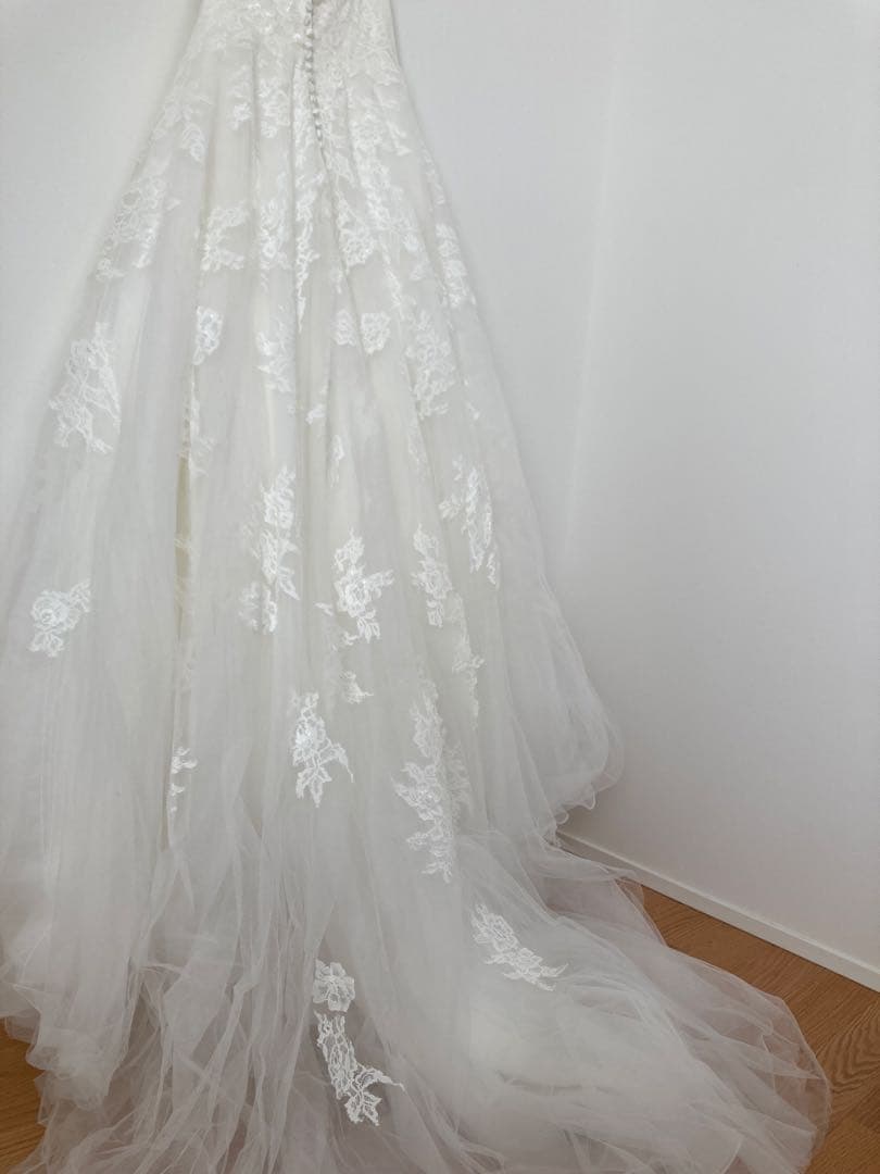 【美品】COCOMELODY ウェディングドレス Aライン Vネック 9号