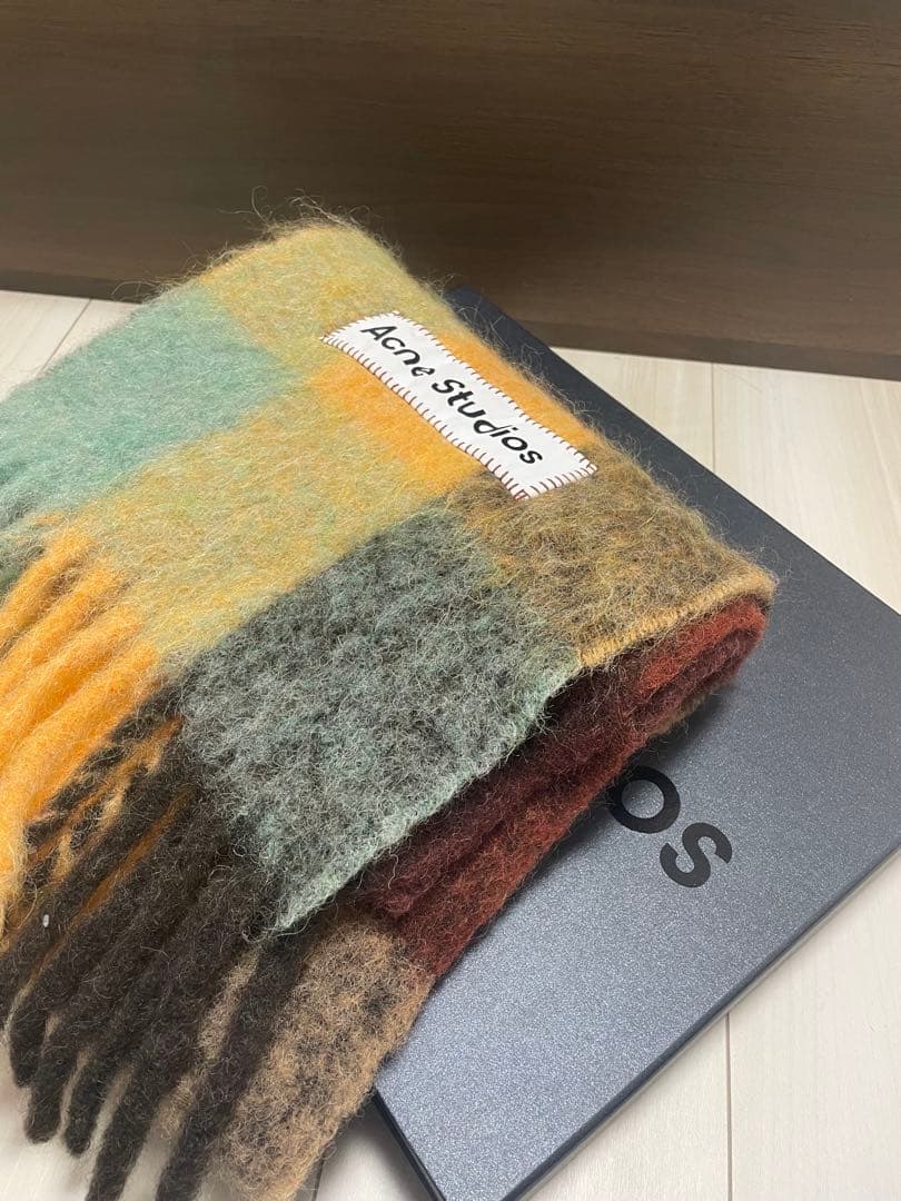 正規品箱有| Acne Studios チェック柄マフラー